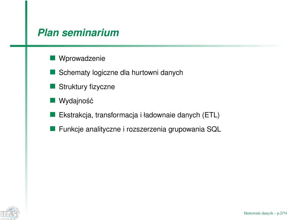 Ekstrakcja, transformacja i ładownaie danych (ETL)