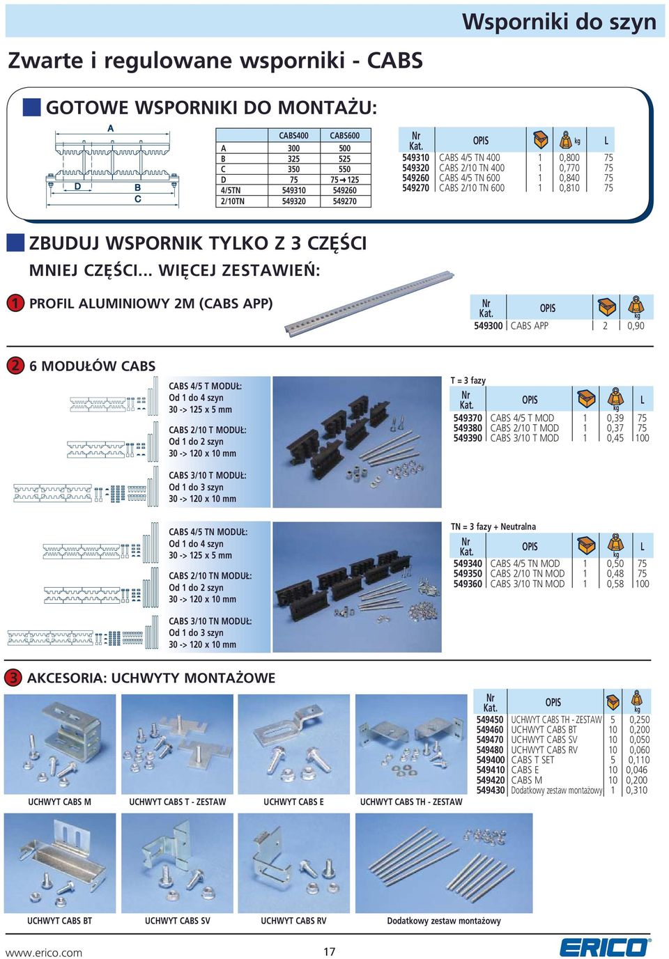 .. WIĘCEJ ZESTAWIEŃ: PROFIL ALUMINIOWY 2M (CABS APP) 54300 CABS APP 2 0,0 2 MODUŁÓW CABS CABS 4/5 T MODUŁ: Od 1 do 4 szyn 30 -> 1 x 5 CABS 2/10 T MODUŁ: Od 1 do 2 szyn 30 -> 120 x 10 T = 3 fazy L