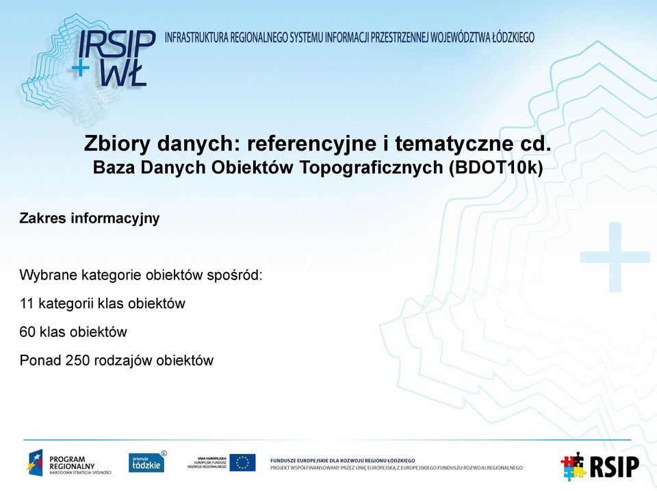 informacyjny Wybrane kategorie obiektów spośród: 11