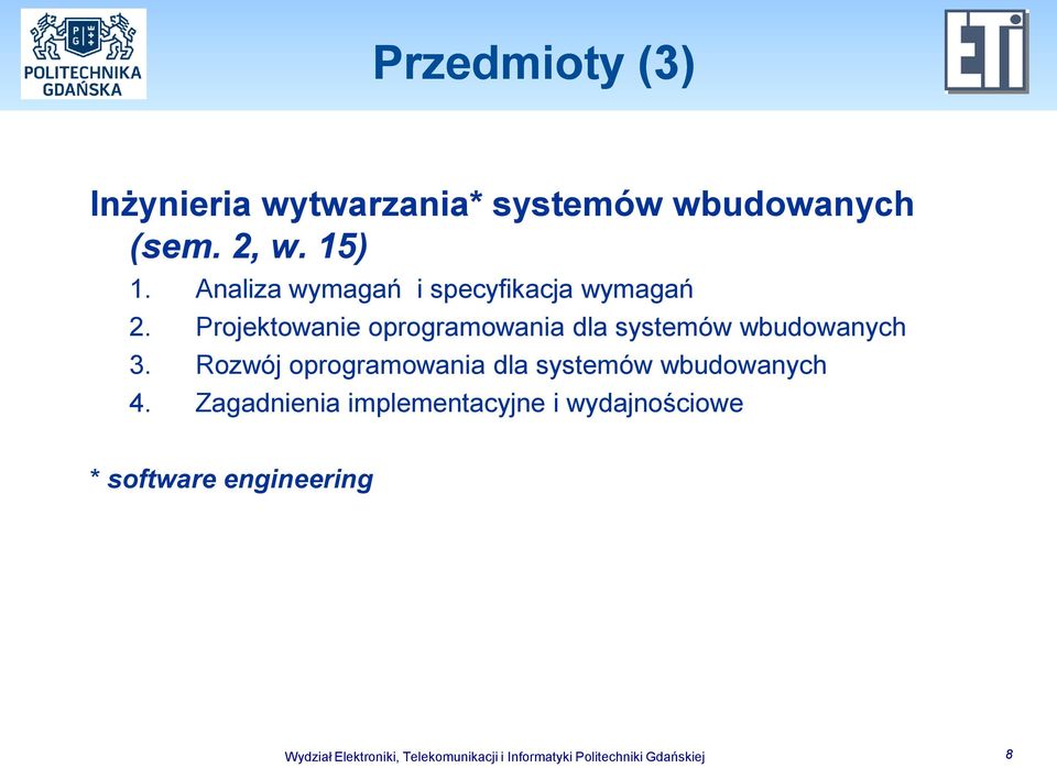 Projektowanie oprogramowania dla systemów wbudowanych 3.