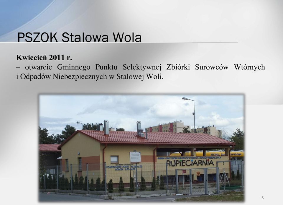 Selektywnej Zbiórki Surowców