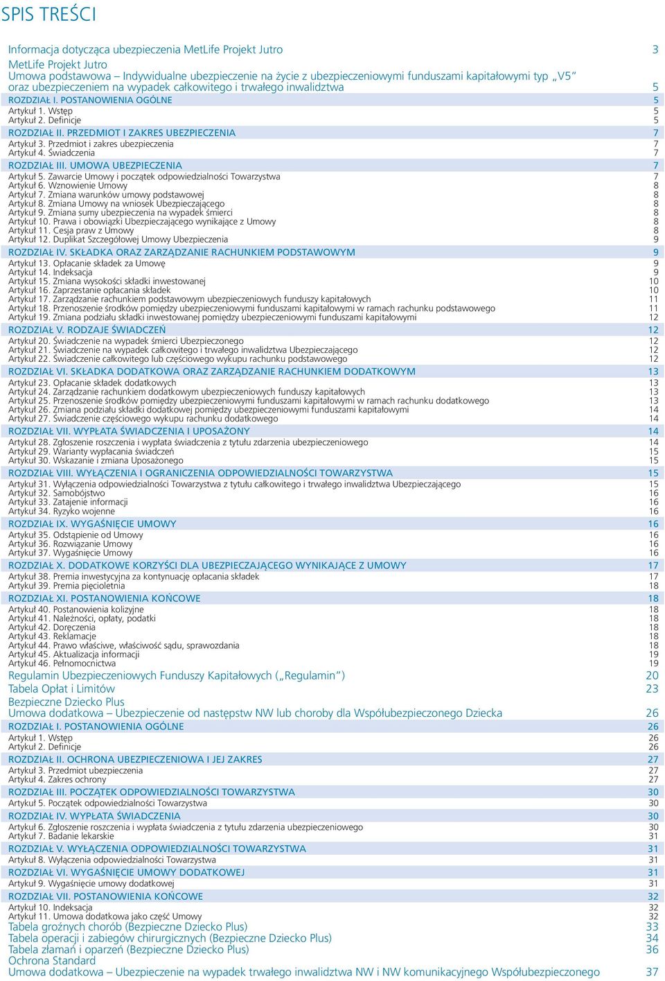 Przedmiot I Zakres Ubezpieczenia 7 Artykuł 3. Przedmiot i zakres ubezpieczenia 7 Artykuł 4. Świadczenia 7 Rozdział Iii. Umowa Ubezpieczenia 7 Artykuł 5.