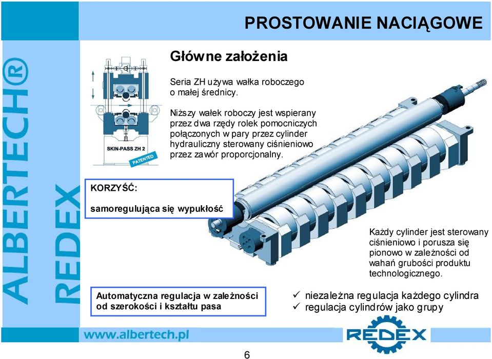 ciśnieniowo przez zawór proporcjonalny.