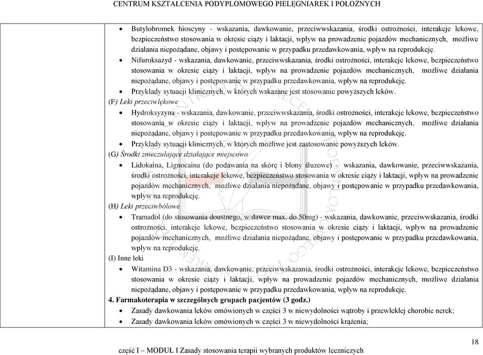 Nifuroksazyd - wskazania, dawkowanie, przeciwwskazania, środki ostrożności, interakcje lekowe, bezpieczeństwo stosowania w okresie ciąży i laktacji, wpływ na prowadzenie pojazdów  Przykłady sytuacji