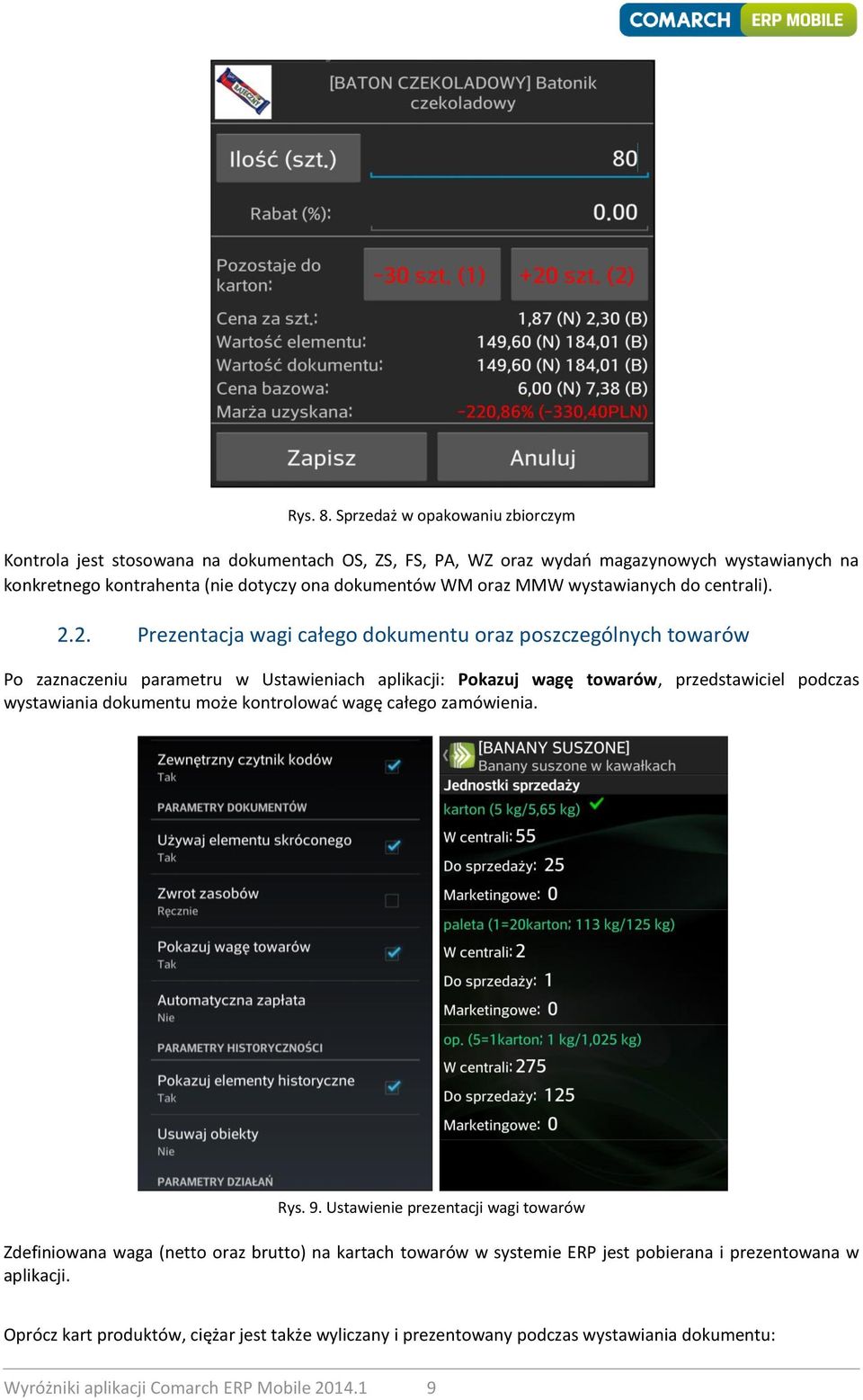 MMW wystawianych do centrali). 2.