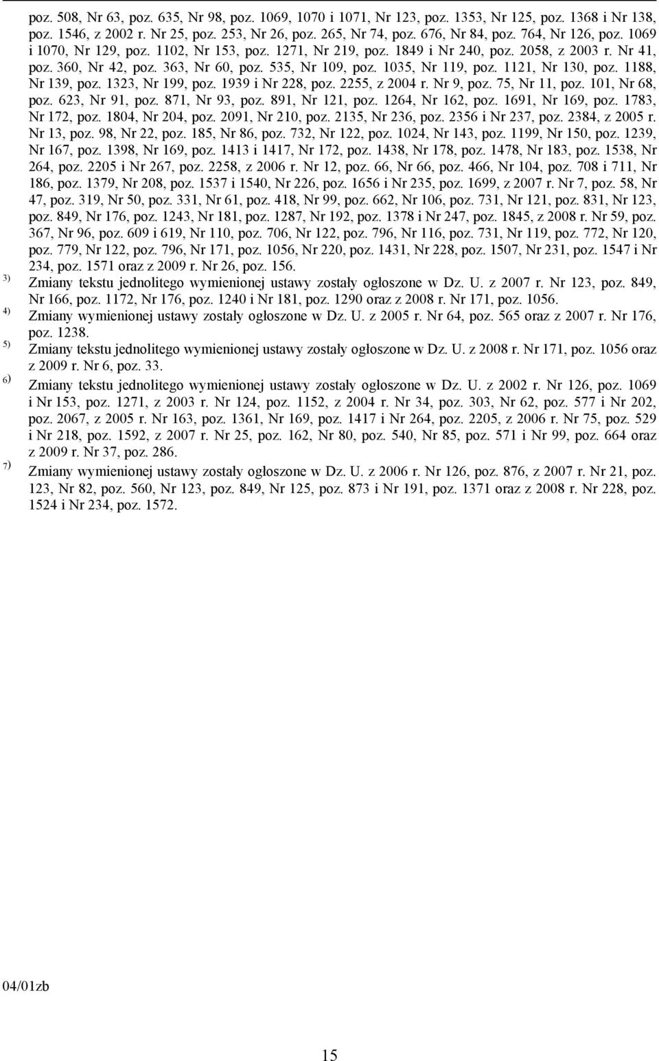 1121, Nr 130, poz. 1188, Nr 139, poz. 1323, Nr 199, poz. 1939 i Nr 228, poz. 2255, z 2004 r. Nr 9, poz. 75, Nr 11, poz. 101, Nr 68, poz. 623, Nr 91, poz. 871, Nr 93, poz. 891, Nr 121, poz.