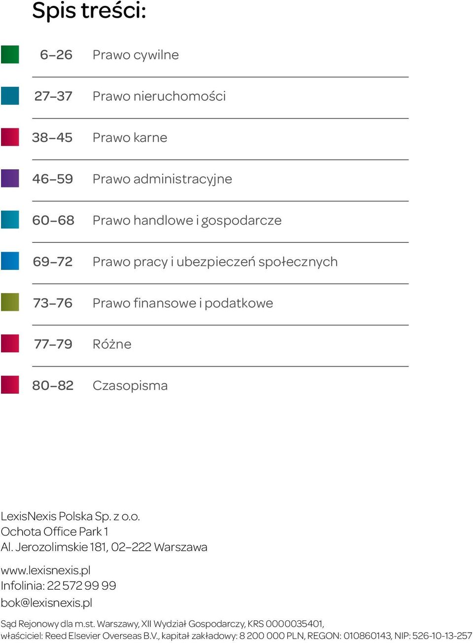 Jerozolimskie 181, 02 222 Warszawa www.lexisnexis.pl Infolinia: 22 572 99 99 bok@lexisnexis.pl Sąd Rejonowy dla m.st.
