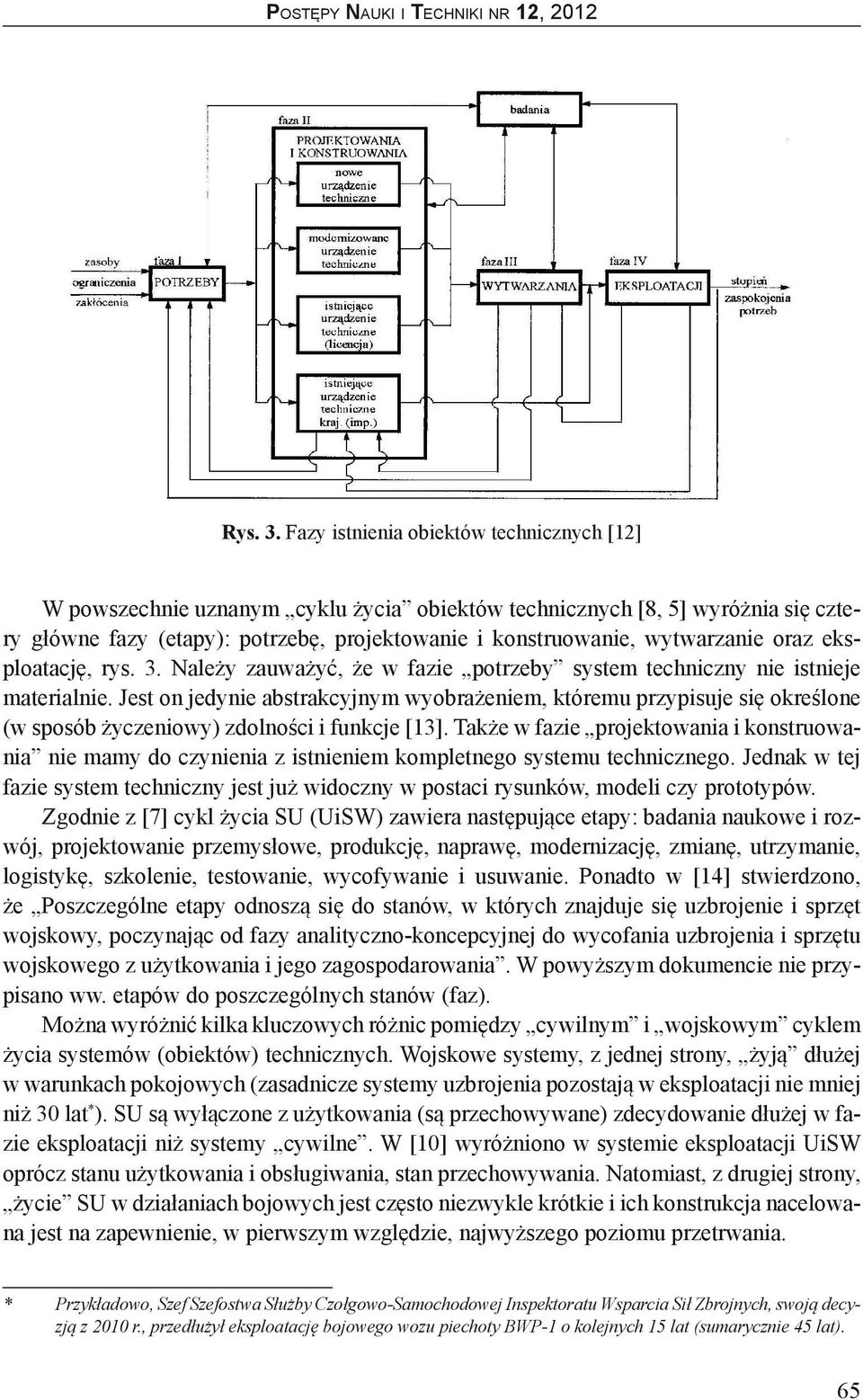 oraz eksploatację, rys. 3. Należy zauważyć, że w fazie potrzeby system techniczny nie istnieje materialnie.