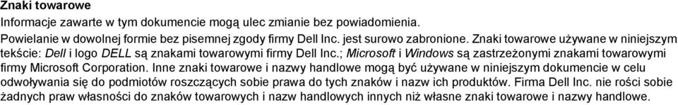 ; Microsoft i Windows są zastrzeżonymi znakami towarowymi firmy Microsoft Corporation.