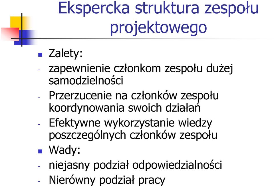 koordynowania swoich działań - Efektywne wykorzystanie wiedzy