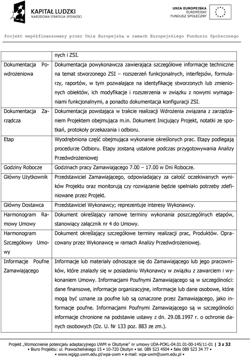 Dokumentacja powykonawcza zawierająca szczegółowe informacje techniczne na temat stworzonego ZSI rozszerzeń funkcjonalnych, interfejsów, formularzy, raportów, w tym pozwalające na identyfikację