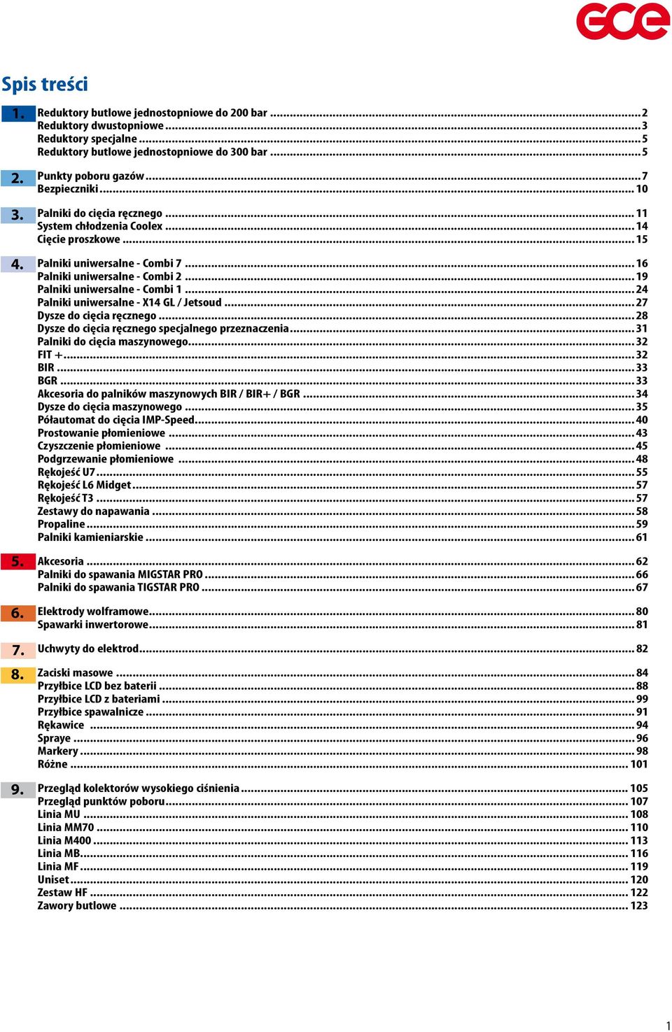 .. 19 Palniki uniwersalne - Combi 1... 24 Palniki uniwersalne - X14 GL / Jetsoud... 27 Dysze do cięcia ręcznego... 28 Dysze do cięcia ręcznego specjalnego przeznaczenia.