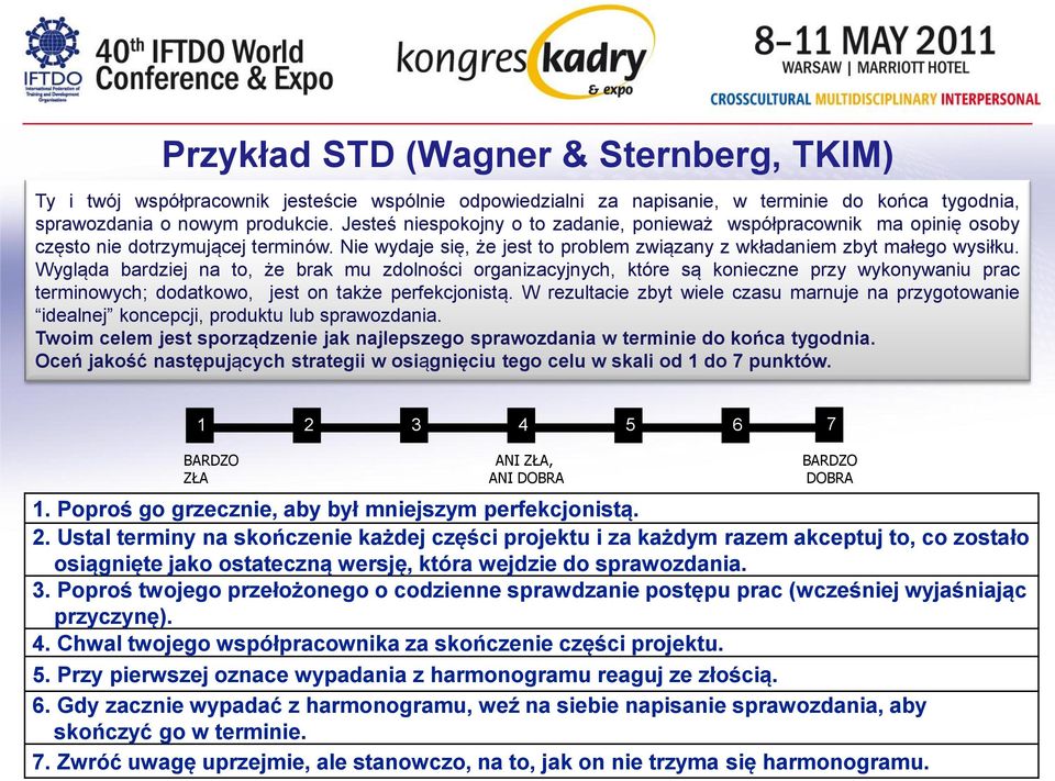 Wygląda bardziej na to, że brak mu zdolności organizacyjnych, które są konieczne przy wykonywaniu prac terminowych; dodatkowo, jest on także perfekcjonistą.