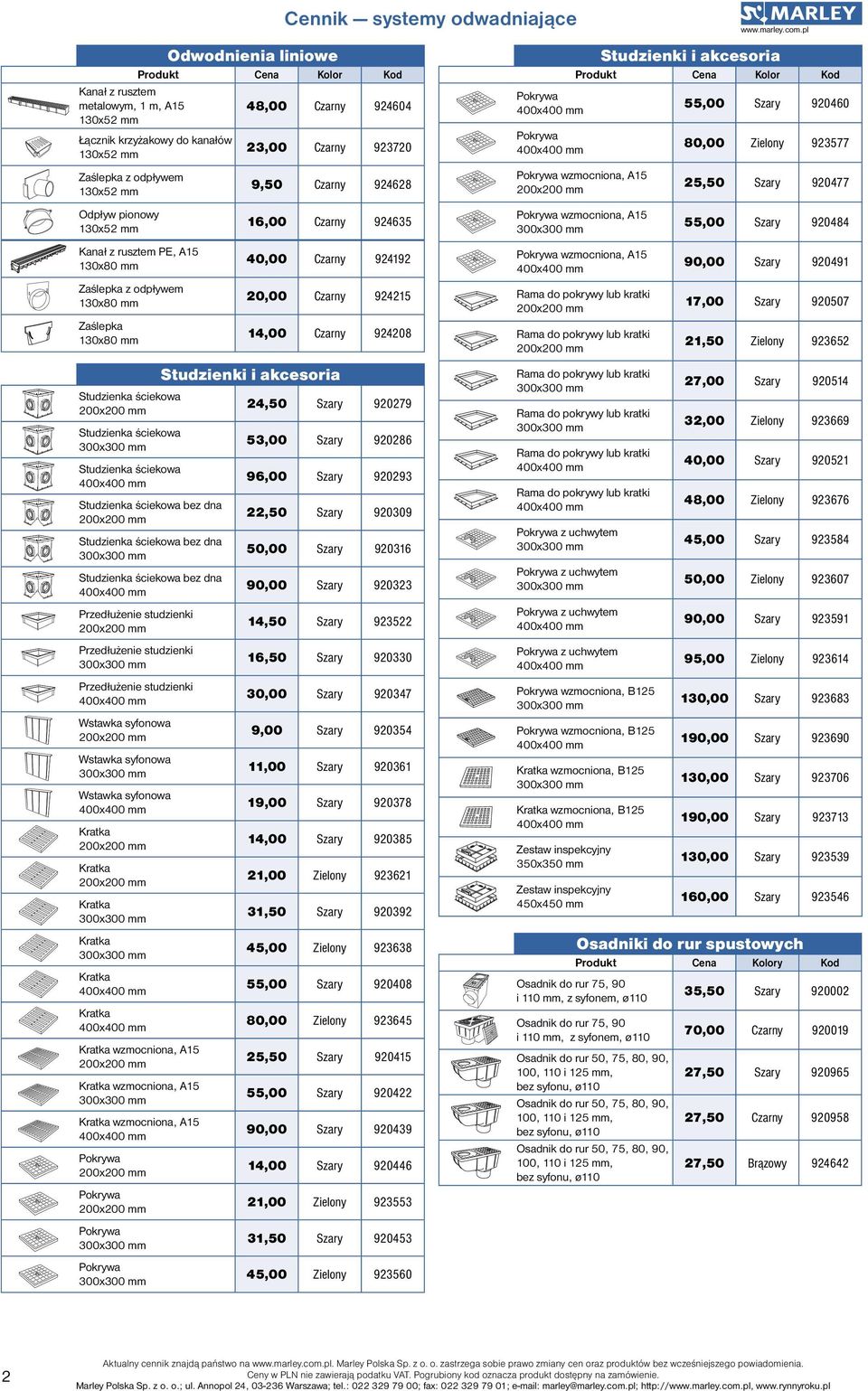 920491 130x80 mm 924215 Rama do pokrywy lub kratki 17,00 920507 Zaślepka 130x80 mm 924208 Rama do pokrywy lub kratki 21,50 923652 Rama do pokrywy lub kratki 27,00 920514 Rama do pokrywy lub kratki