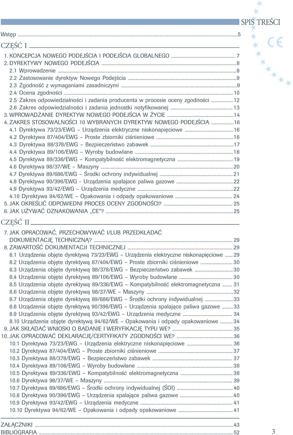 6 Zakres odpowiedzialności i zadania jednostki notyfikowanej... 13 3. WPROWADZANIE DYREKTYW NOWEGO PODEJŚCIA W ŻYCIE...14 4. ZAKRES STOSOWALNOŚCI 10 WYBRANYCH DYREKTYW NOWEGO PODEJŚCIA...16 4.