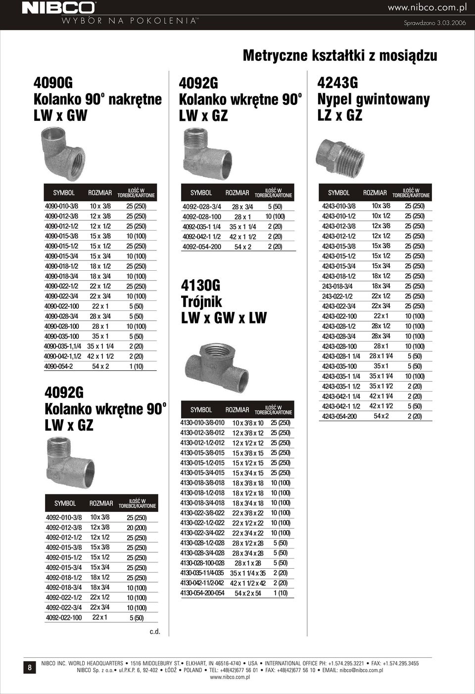 35 x 1 35 x 1 1/4 42 x 1 1/2 54 x 2 4092G Kolanko wkrêtne 90 LW x GZ 4092-0-3/8 4092-0-3/8 4092-0-1/2 4092-0-3/8 4092-0-1/2 4092-0-3/4 4092-0-1/2 4092-0-3/4 4092-0-1/2 4092-0-3/4 4092-0-0 x 3/8 x 3/8