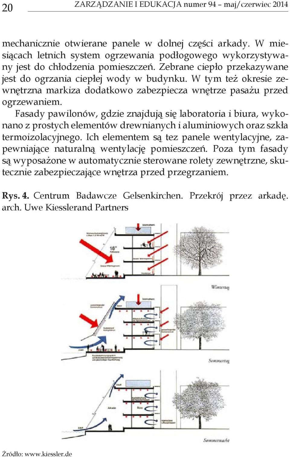 W tym też okresie zewnętrzna markiza dodatkowo zabezpiecza wnętrze pasażu przed ogrzewaniem.