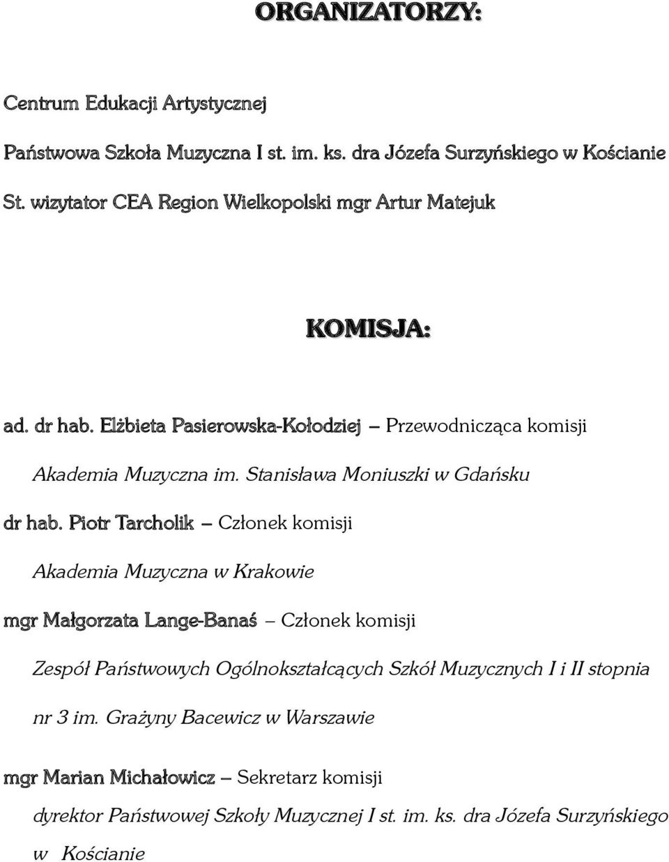 Stanisława Moniuszki w Gdańsku dr hab.