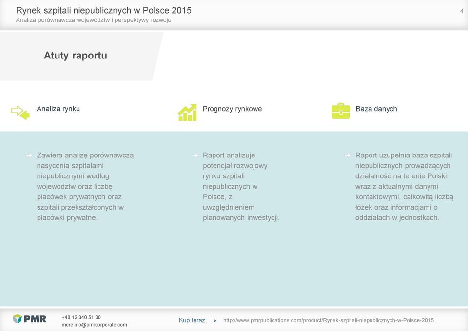 Raport analizuje potencjał rozwojowy rynku szpitali niepublicznych w Polsce, z uwzględnieniem planowanych inwestycji.