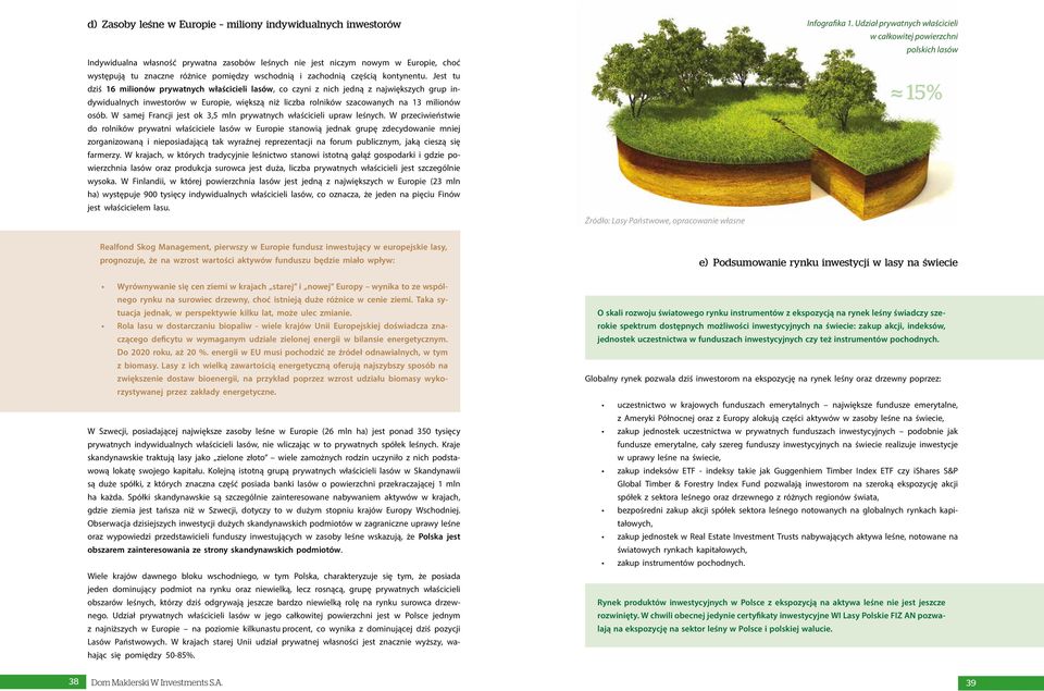 Jest tu dziś 16 milionów prywatnych właścicieli lasów, co czyni z nich jedną z największych grup indywidualnych inwestorów w Europie, większą niż liczba rolników szacowanych na 13 milionów osób.