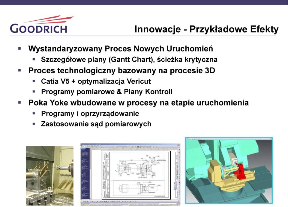 Catia V5 + optymalizacja Vericut Programy pomiarowe & Plany Kontroli Poka Yoke