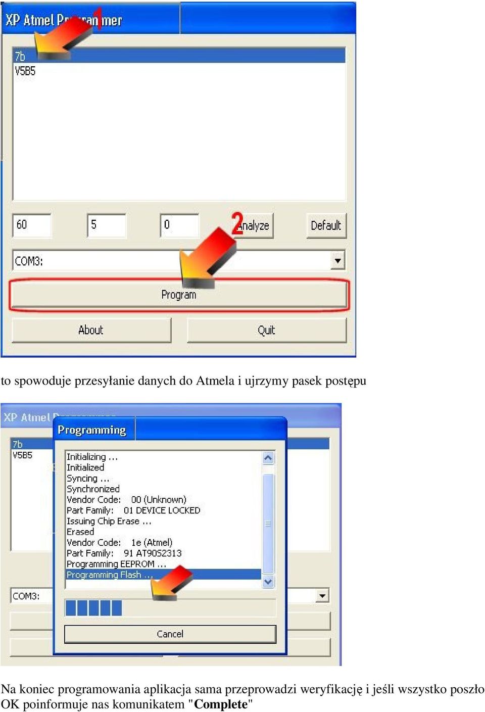 aplikacja sama przeprowadzi weryfikację i jeśli