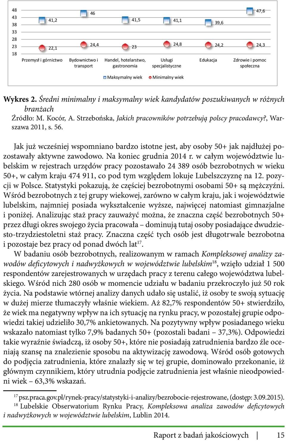 Strzebońska, Jakich pracowników potrzebują polscy pracodawcy?, Warszawa 2011, s. 56. Jak już wcześniej wspomniano bardzo istotne jest, aby osoby 50+ jak najdłużej pozostawały aktywne zawodowo.