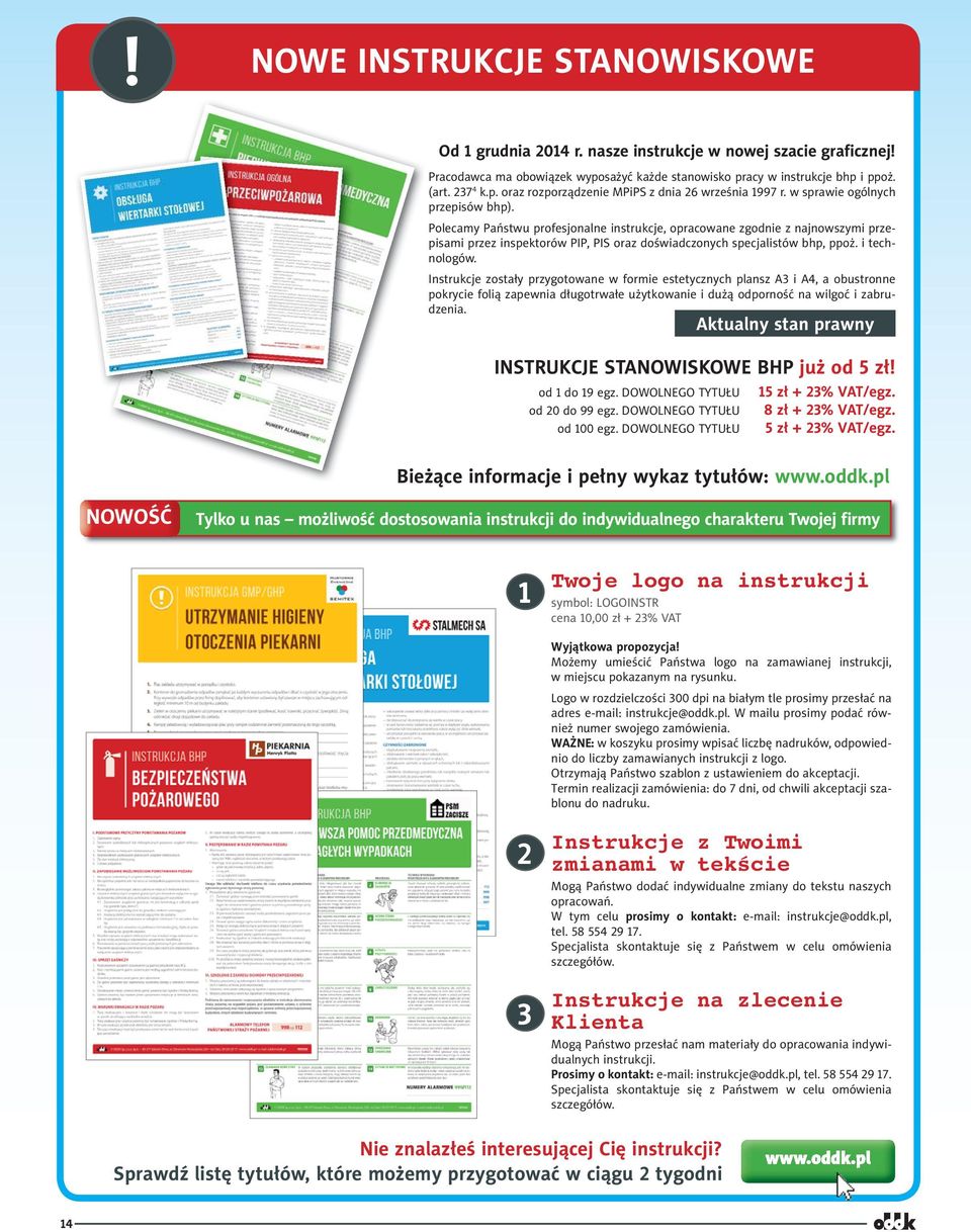 i technologów. Instrukcje zostały przygotowane w formie estetycznych plansz A3 i, a obustronne pokrycie folią zapewnia długotrwałe użytkowanie i dużą odporność na wilgoć i zabrudzenia.