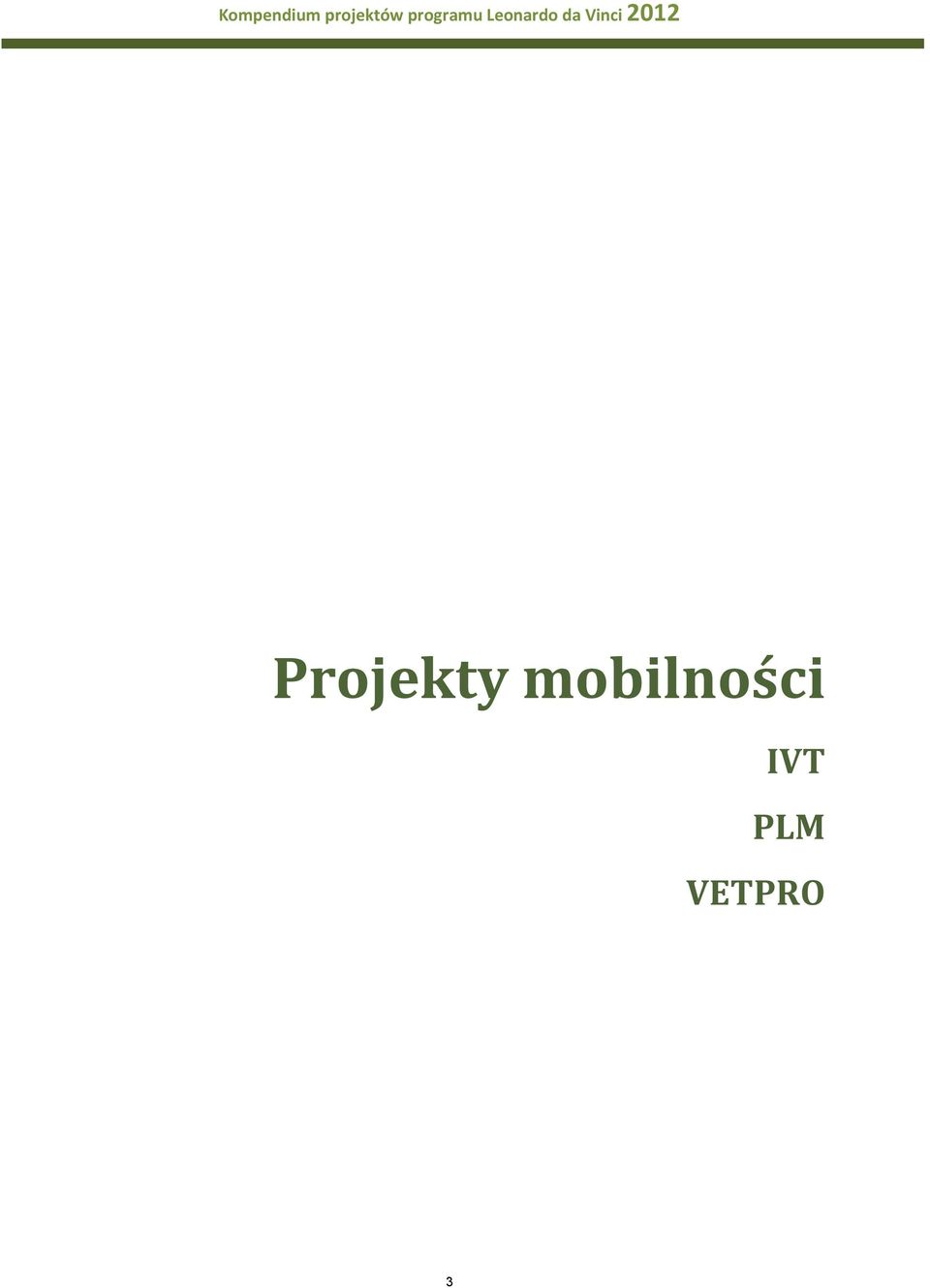 Vinci 2012 Projekty