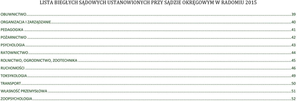 .. 44 ROLNICTWO, OGRODNICTWO, ZOOTECHNIKA... 45 RUCHOMOŚCI.