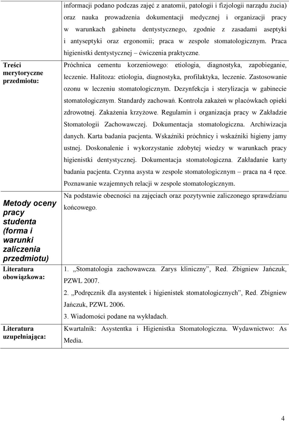 Praca higienistki dentystycznej ćwiczenia praktyczne. Próchnica cementu korzeniowego: etiologia, diagnostyka, zapobieganie, leczenie. Halitoza: etiologia, diagnostyka, profilaktyka, leczenie.