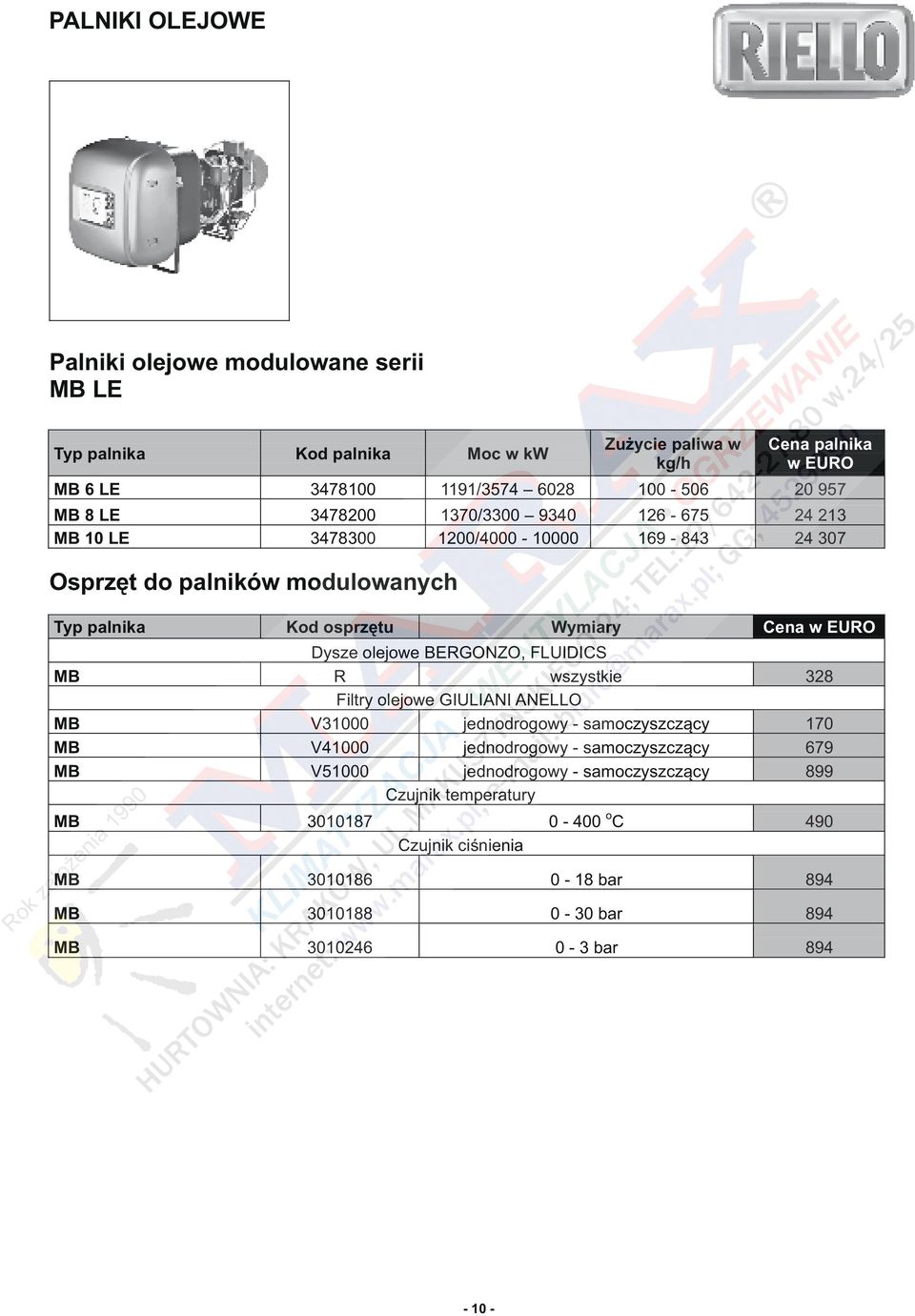 olejowe BERGONZO, FLUIDICS MB R wszystkie 328 Filtry olejowe GIULIANI ANELLO MB V31000 jednodrogowy - samoczyszczący 170 MB V41000 jednodrogowy - samoczyszczący 679 MB