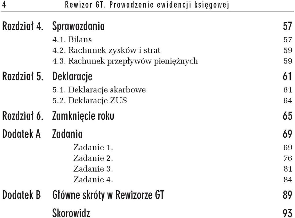 5.1. Deklaracje skarbowe 61 5.2. Deklaracje ZUS 64 Rozdzia 6.