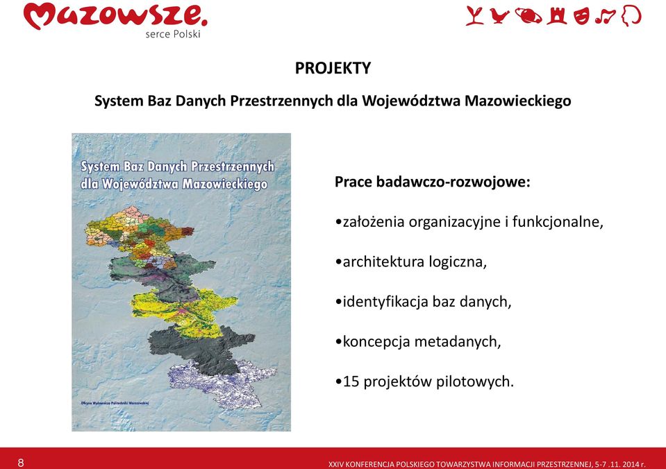 logiczna, identyfikacja baz danych, koncepcja metadanych, 15 projektów