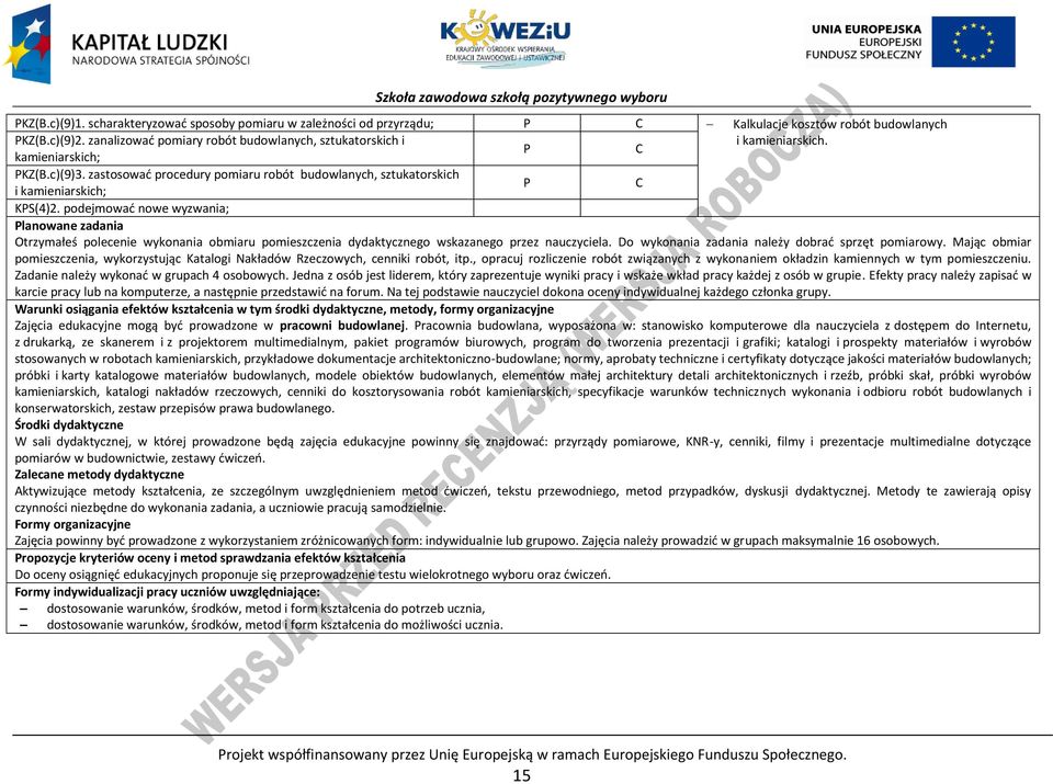 podejmować nowe wyzwania; lanowane zadania Otrzymałeś polecenie wykonania obmiaru pomieszczenia dydaktycznego wskazanego przez nauczyciela. Do wykonania zadania należy dobrać sprzęt pomiarowy.