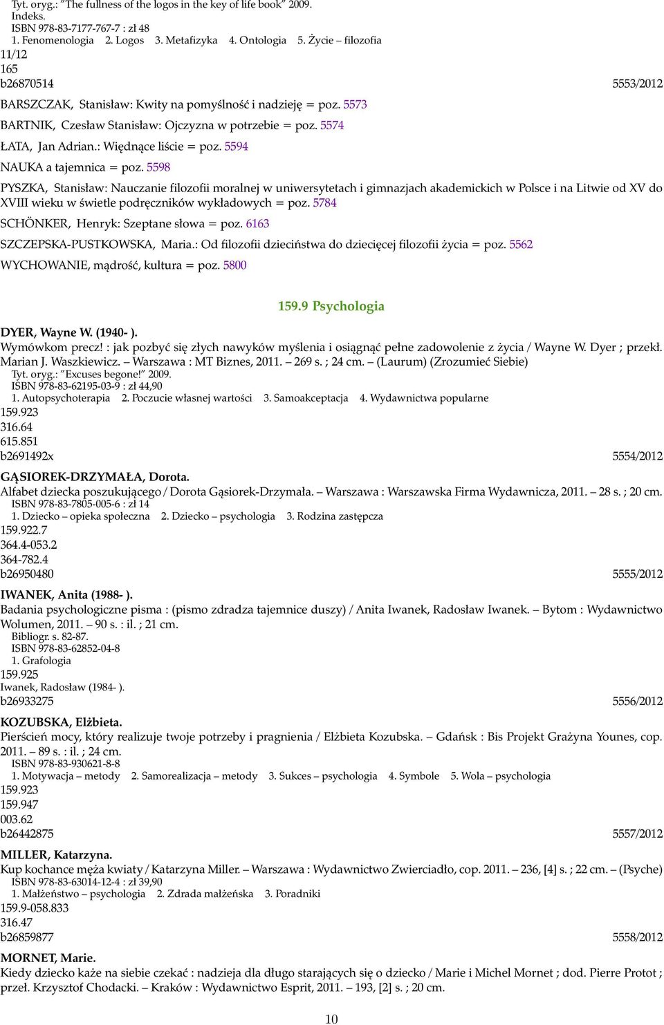 : Więdnące liście = poz. 5594 NAUKA a tajemnica = poz.