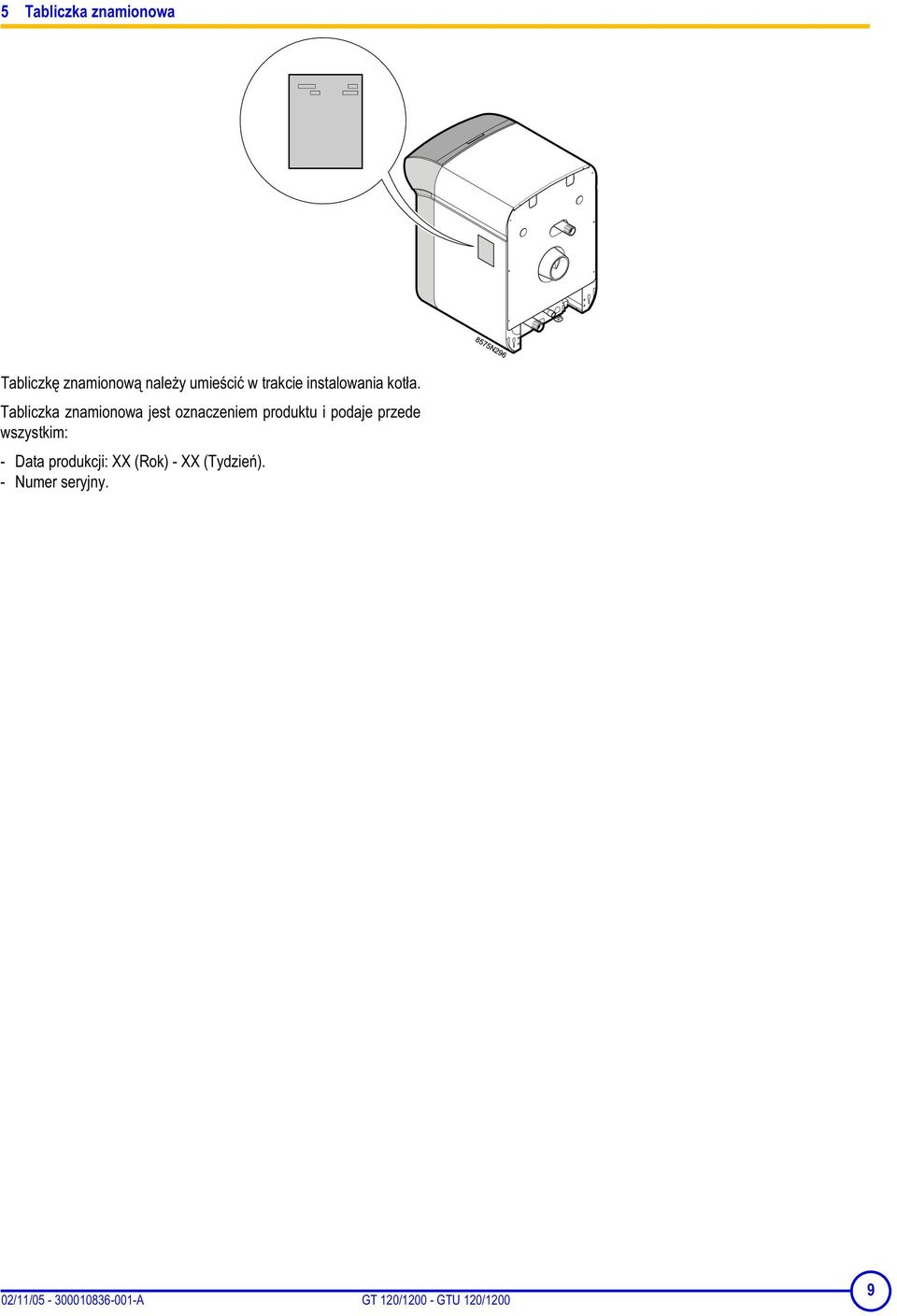 Tabliczka znamionowa jest oznaczeniem produktu i podaje przede