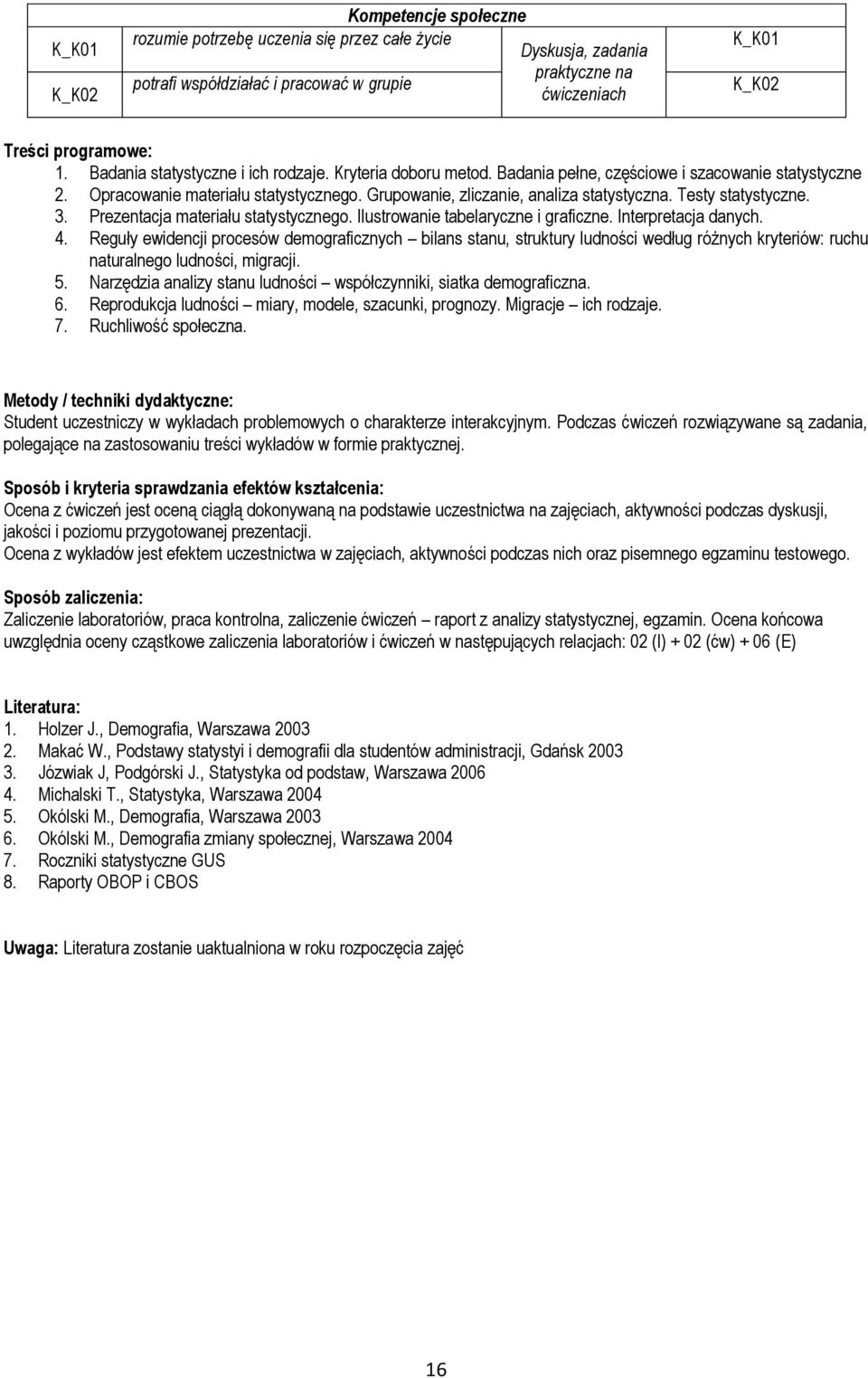 Testy statystyczne. 3. Prezentacja materiału statystycznego. Ilustrowanie tabelaryczne i graficzne. Interpretacja danych. 4.