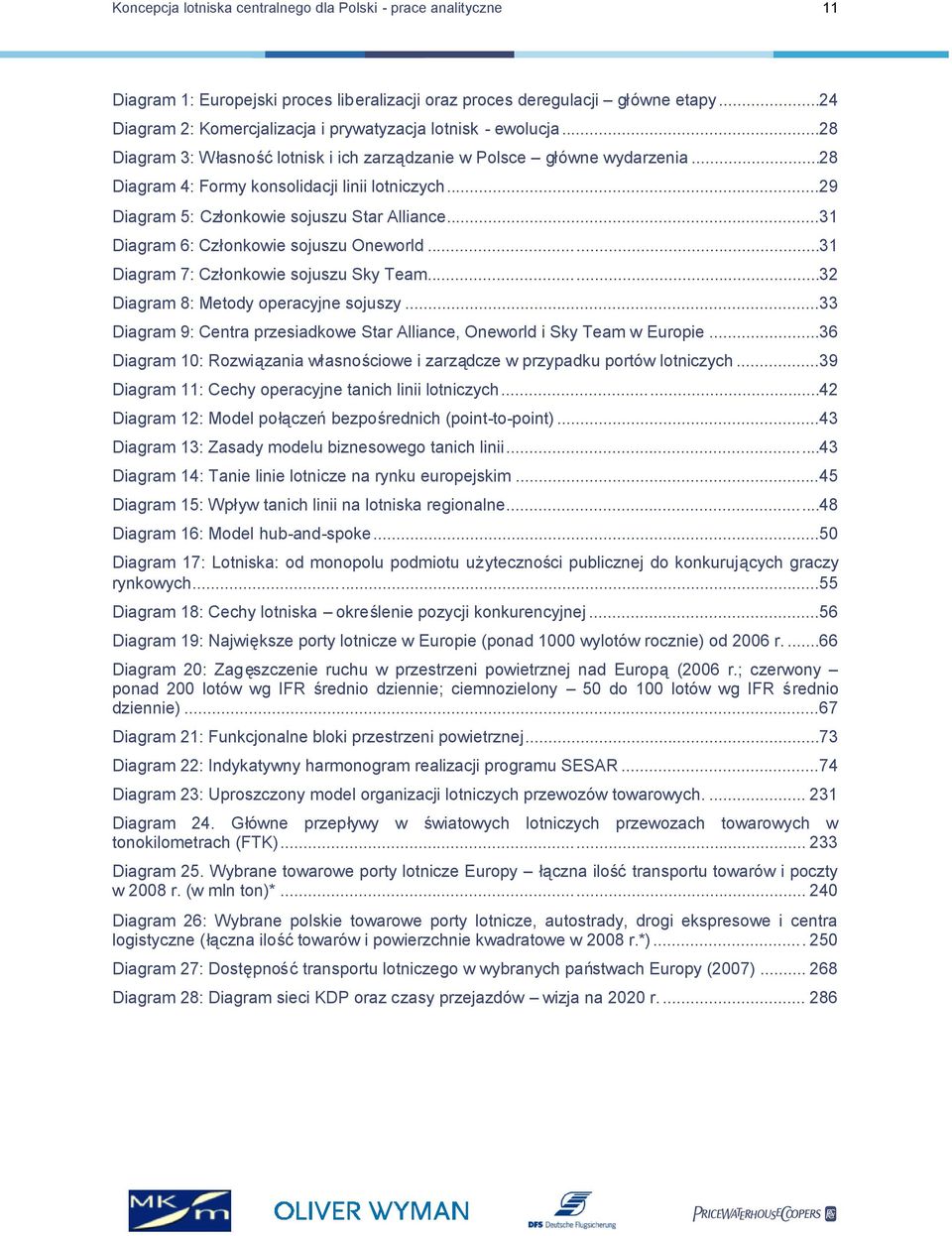 ..31 Diagram 6: Członkowie sojuszu Oneworld...31 Diagram 7: Członkowie sojuszu Sky Team...32 Diagram 8: Metody operacyjne sojuszy.