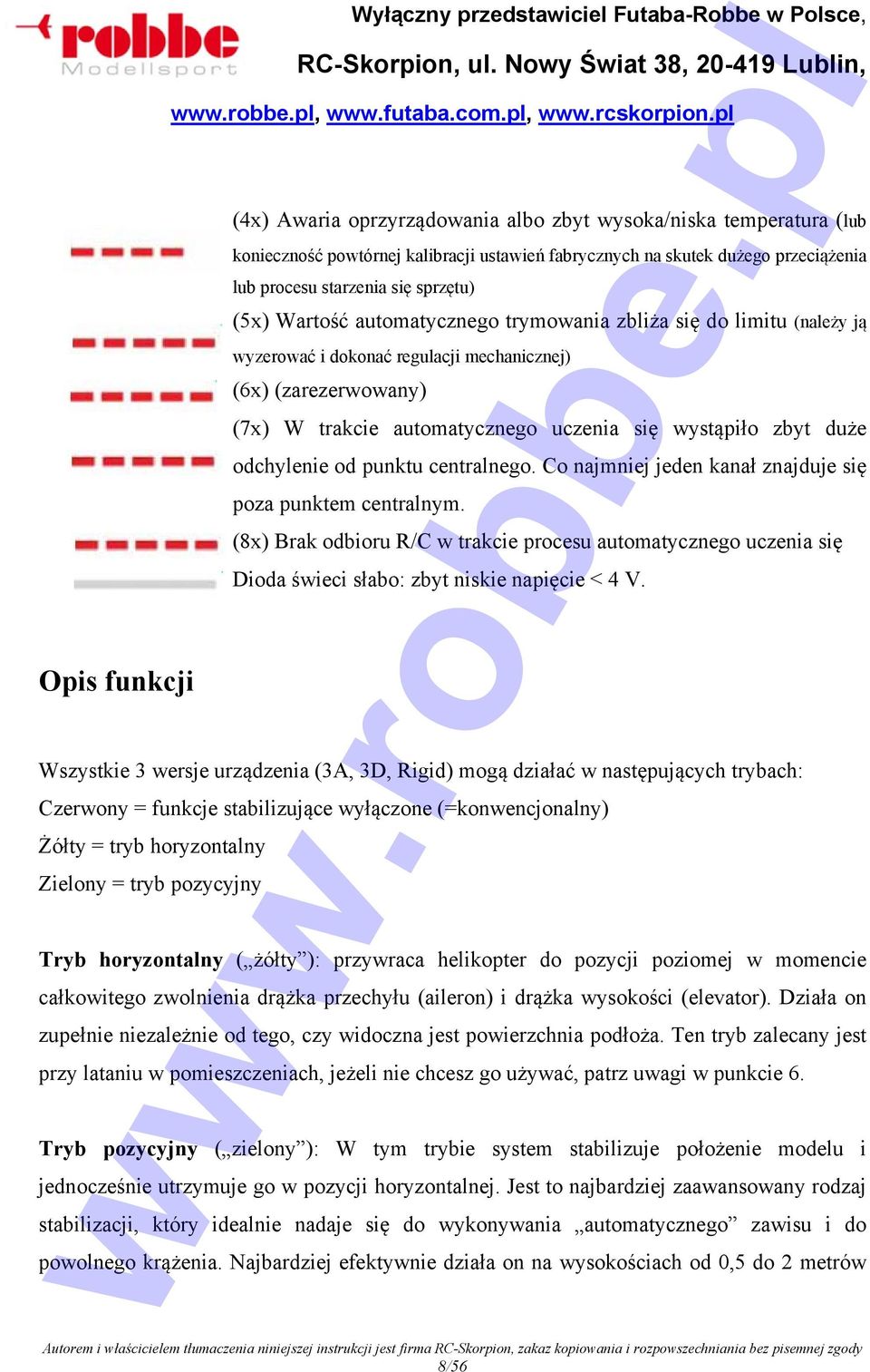 automatycznego uczenia się wystąpiło zbyt duże odchylenie od punktu centralnego. Co najmniej jeden kanał znajduje się poza punktem centralnym.