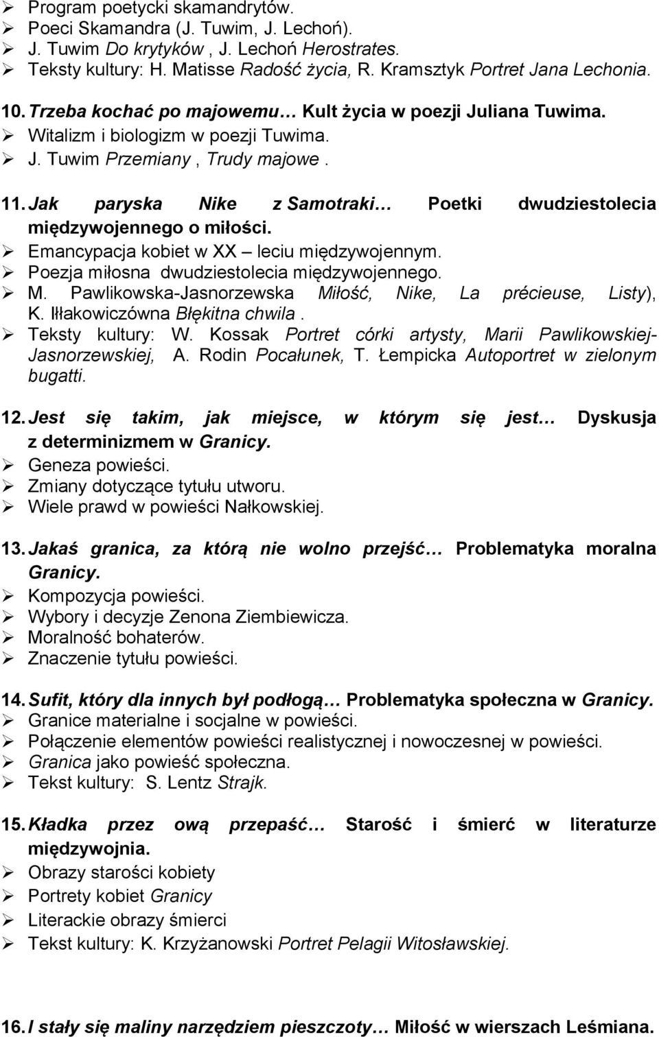 Jak paryska Nike z Samotraki Poetki dwudziestolecia międzywojennego o miłości. Emancypacja kobiet w XX leciu międzywojennym. Poezja miłosna dwudziestolecia międzywojennego. M.