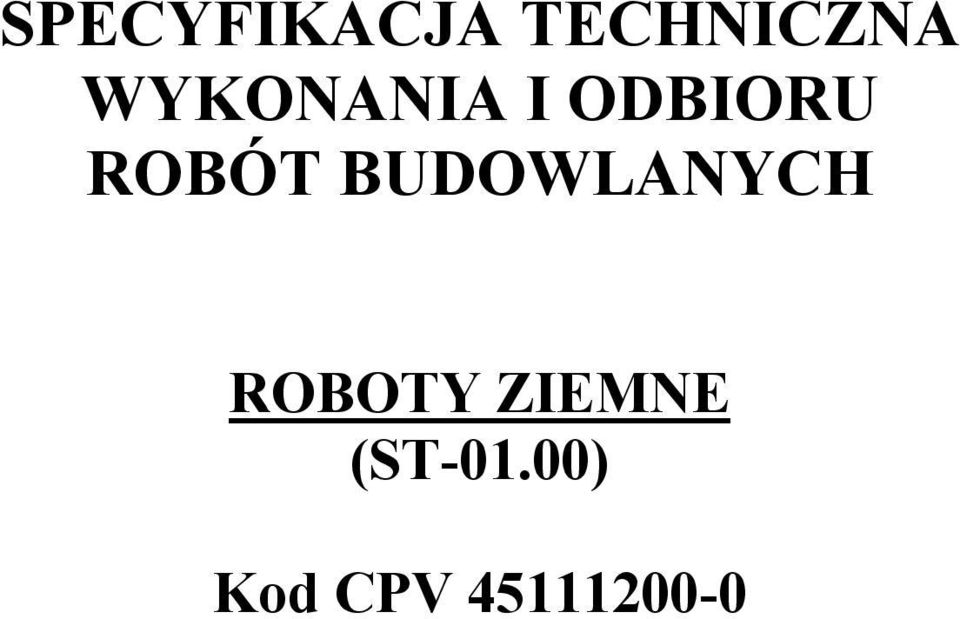 BUDOWLANYCH ROBOTY ZIEMNE