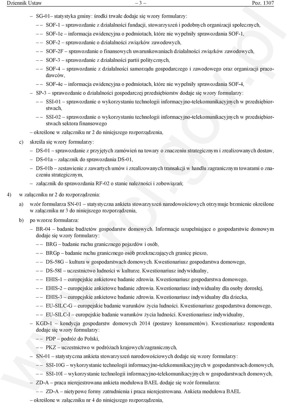 podmiotach, które nie wypełniły sprawozdania SOF-1, SOF-2 sprawozdanie o działalności związków zawodowych, SOF-2F sprawozdanie o finansowych uwarunkowaniach działalności związków zawodowych, SOF-3