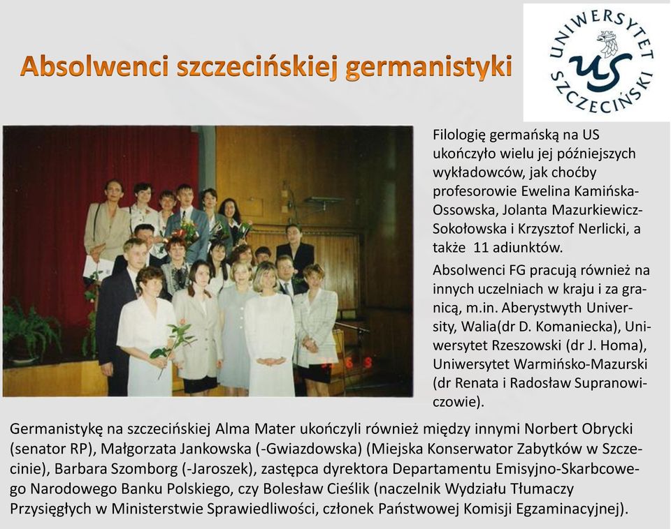 Homa), Uniwersytet Warmińsko-Mazurski (dr Renata i Radosław Supranowiczowie).