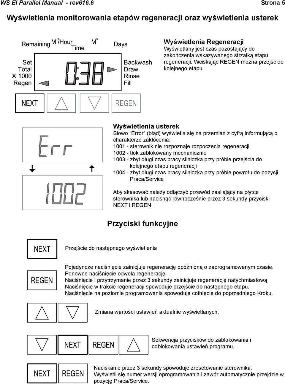 Wciskając REGEN można przejść do kolejnego etapu.