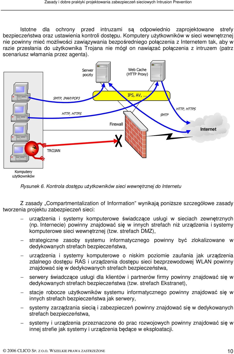 połączenia z intruzem (patrz scenariusz włamania przez agenta). poczty Web Cache (HTTP Proxy) SMTP, IMAP/POP3 IPS, AV,.