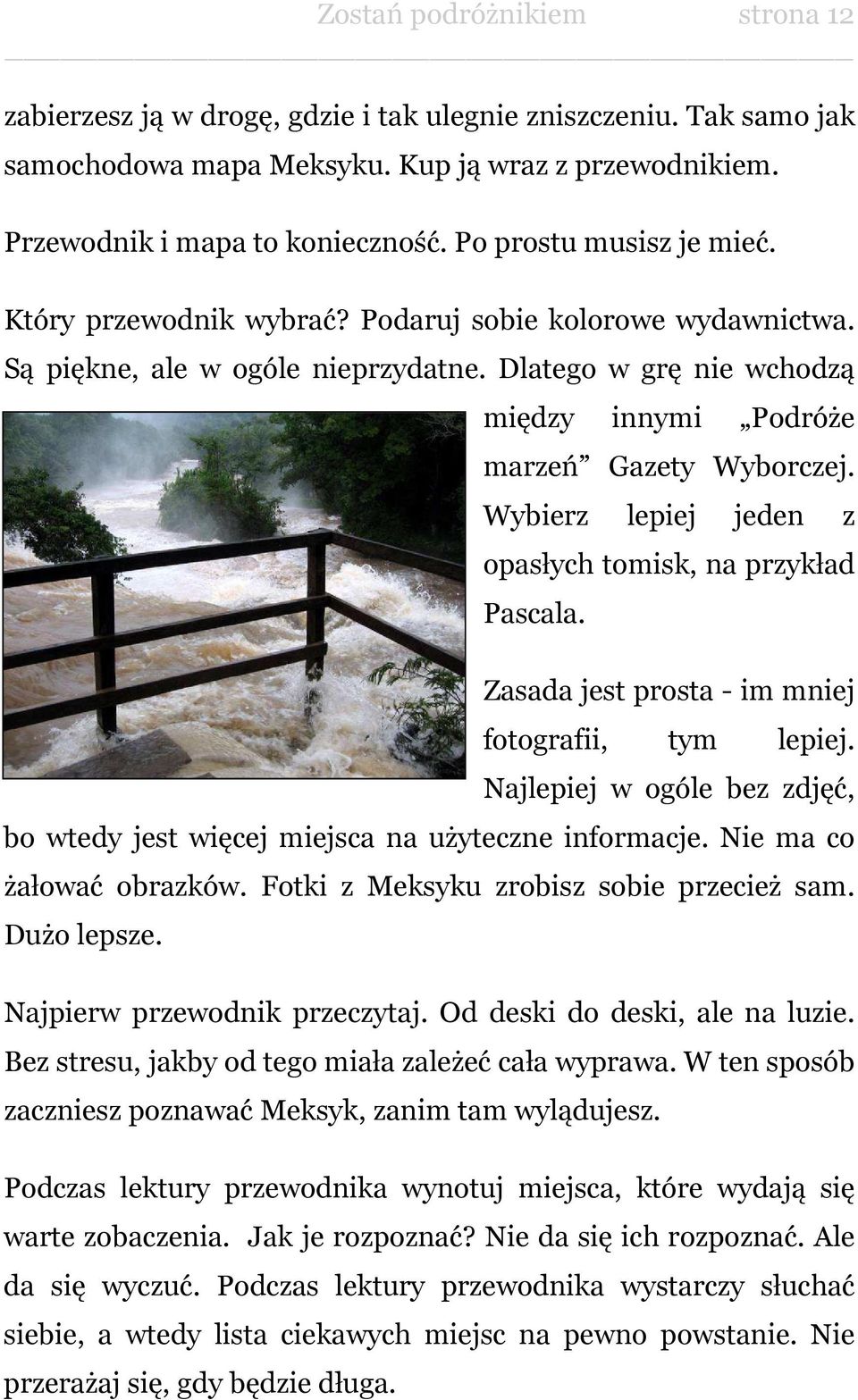 Wybierz lepiej jeden z opasłych tomisk, na przykład Pascala. Zasada jest prosta - im mniej fotografii, tym lepiej. Najlepiej w ogóle bez zdjęć, bo wtedy jest więcej miejsca na użyteczne informacje.