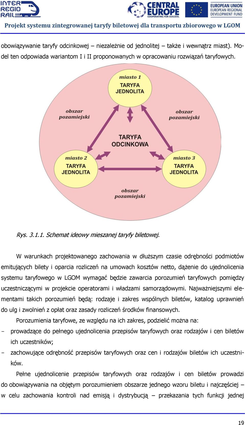 W warunkach projektowanego zachowania w dłuższym czasie odrębności podmiotów emitujących bilety i oparcia rozliczeń na umowach kosztów netto, dążenie do ujednolicenia systemu taryfowego w LGOM