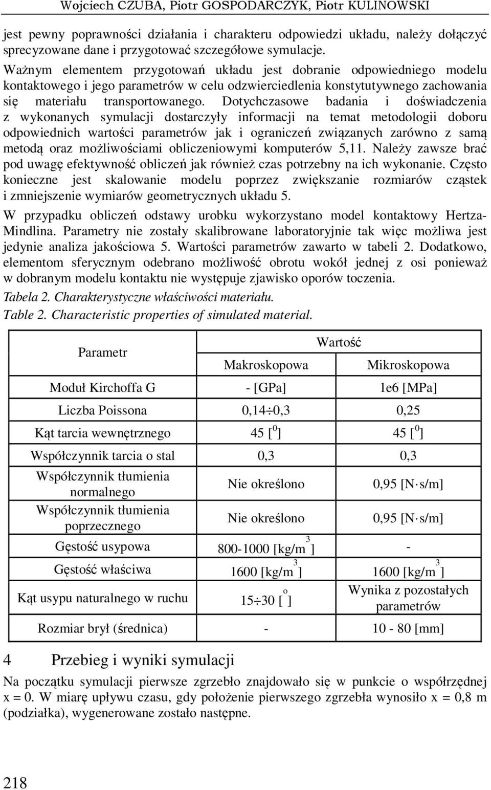 Dotychczasowe badania i doświadczenia z wykonanych symulacji dostarczyły informacji na temat metodologii doboru odpowiednich wartości parametrów jak i ograniczeń związanych zarówno z samą metodą oraz