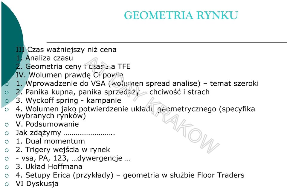 Wyckoff spring - kampanie 4. Wolumen jako potwierdzenie układu geometrycznego (specyfika wybranych rynków) V.